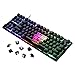 Wusuowei GK-10 con cable 87 teclas teclado mecánico del juego RGB retroiluminado para PC Gamer clavier usb