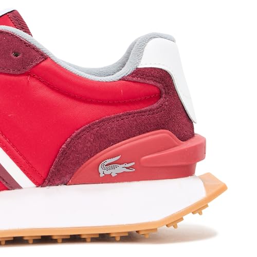 Lacoste Mens L-Spin Deluxe Sneaker, RED/Gry, 94
