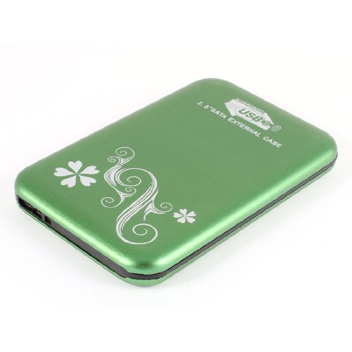 Caja externa para disco duro 2.5" USB 3.0 verde aluminio miniatura 1