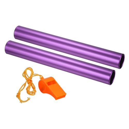 Bâton de relais en aluminium athlétisme accessoire de course avec sifflet de signalisation