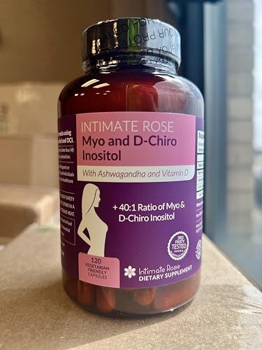Intimate Rose Myo-Inositol & D-Chiro Inositol Supplement for Women - Hormone Balance & Ovarian Support for Women - Ideal 40:1 Ratio, Vitamin D + Ashwagandha