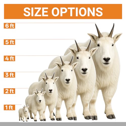 Image of Mountain Goat 2FT Life Size Cardboard Cutout Standup, 1 PC