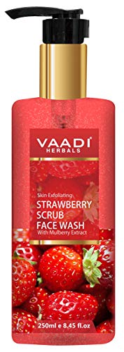 Vaadi Herbals Pvt Ltd Strawberry Scrub Face Wash With Mulberry Extract, 250 Ml