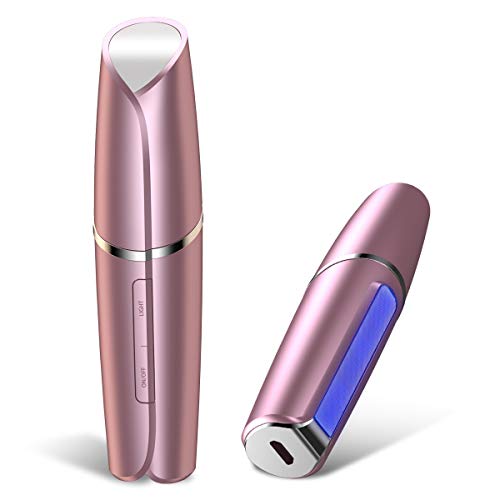 Facial Hair Removal for Women, FiveHome Painless Hair Remover Shaver Razors with Nail Stick Lamp for Peach Fuzz Fine Hair Chin Cheek Upper Lip