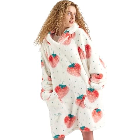 Bedsure Strawberry Hoodie Blanket Cover