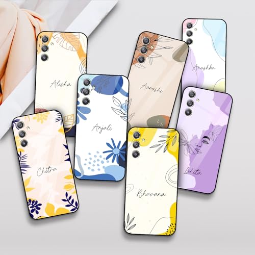Image of COLORflow Back Cover Compatible with Samsung A34 5G | Aesthetic Name Customized | Shockproof TPU Bumper with Camera Protection Back Cover Compatible with Samsung Galaxy A34 5G, Multicolor