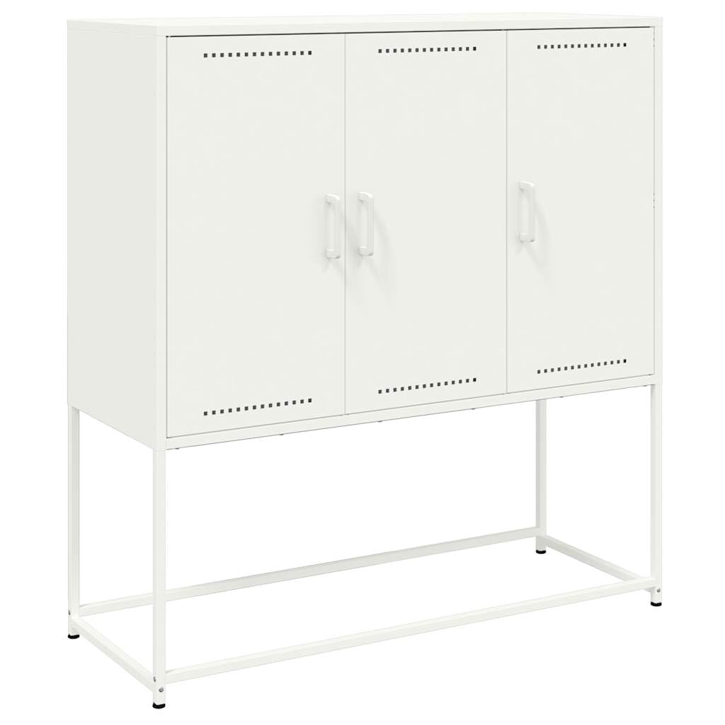 vidaXL Szafka, biała, 100,5x39x107 cm, stal
