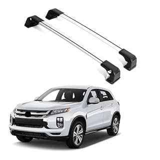 Erkul Heavy Duty Roof Rack Cross Bars for 2011-2025 Mitsubishi Outlander Sport (Not fit for Outlander) | Lockable Aluminum Crossbars for Rooftop | Compatible with Fixed Points Roofs - Silver