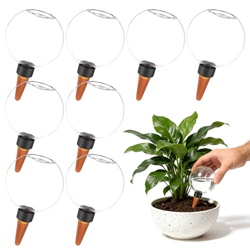 Bewässerungskugel 8 Stück Wasserspender Pflanzen Bewässerung Zimmerpflanzen Pflanzenbewässerung Indoor Automatisches System für Innen & Balkon Ideal für Urlaub und längerer Abwesenheit