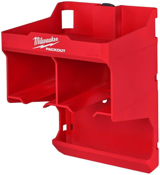 Milwaukee PACKOUT 4932480712 Screwdriver Storage Station, 3-Shelf, Red, Metal, Wall Mount, Tool Organization