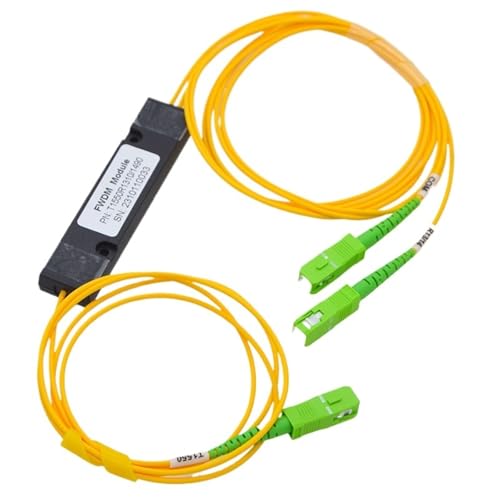 E26IBDTMYE SCAPC WDM Optical Wavelength Division Multiplexer Signal Splitter Fiber Coupler 1310/1490/1550nm Communication Equipment(SC APC APC APC)