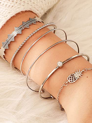 Sober Layered Oxidised Bracelet for Women