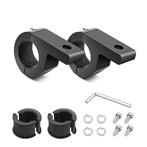 Off-Road LED Mounting Bracket Kit, Roll Bar Clamp Bracket, Horizontal Bar Tube Clamp, Roof Roll Cage Holder, Mini Light Clamps Easy to Mount, Auto Accessories for Motorcycle, ATV, UTV (Black-1)