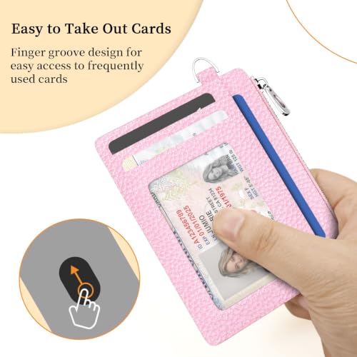 Image of Hancynir Minimalist Slim Wallet Women Credit Card Holder, RFID Small Cute