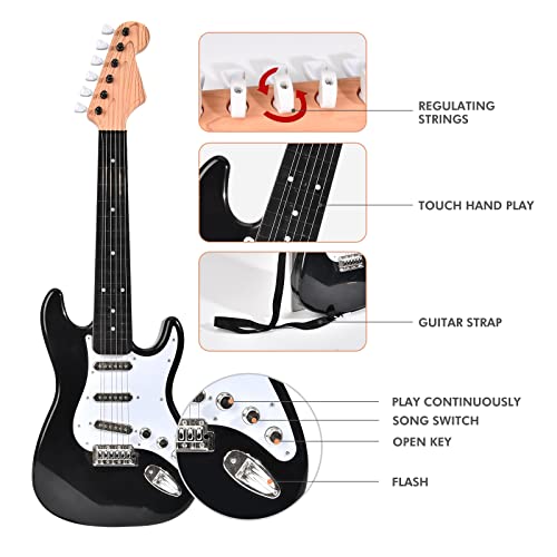 Huang Cheng Toys BLACK GUITAR 26 Inch Guitar Toy For Kids,Portable Electronic Guitar Musical Instrument Toy thumb #1