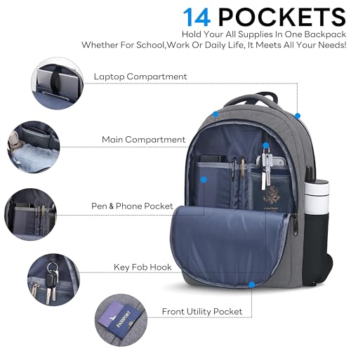 TANTOMI Anti-Theft USB Charging Backpack