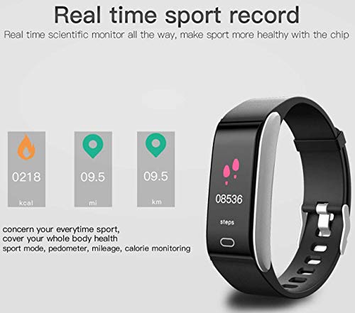 Laxcido Fitness Tracker HR, Activity Watch with Blood Pressure Heart Rate Sleep Monitor 14 Mode, Pedometer Step Counter Call SMS Notification Calorie Waterproof Bracelet Tracking for Women Men (Blue)