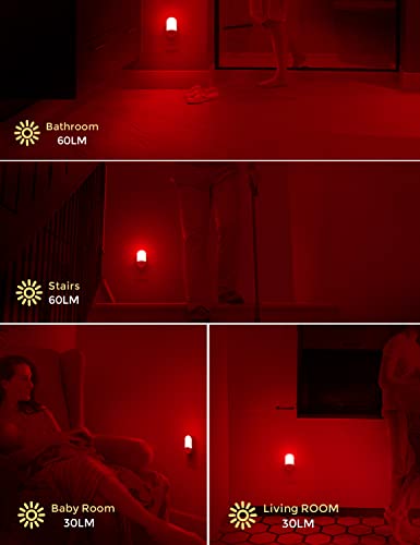 Image of L LOHAS LED Red Night Light, Motion Sensor Night Light, Sleep Aid Red,2Pack