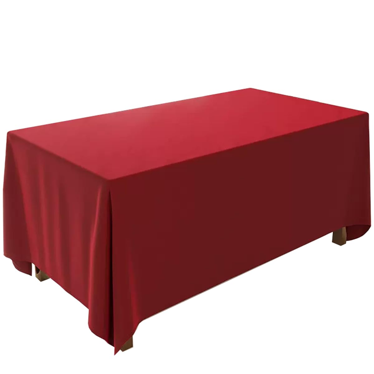 Czerwony obrus premium do hoteli i restauracji 160 x 300 cm idealny na przyjęcia świąteczne, wesela i konferencje – elegancki, odporny na plamy, łatwy w pielęgnacji