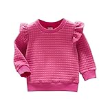 PATPAT Toddler Girl Sweatshirts Pullover Crewneck Shirts Long Sleeve Ruffle Tops 3-4 Years
