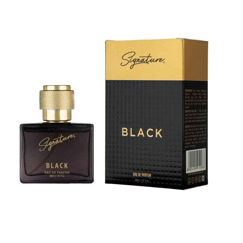 Signature Premium Black Perfume for Men 30ml | Luxury Long-Lasting Eau de Parfum | Citrus, Floral & Woody Notes | Elegant Gift for Him | Everyday & Special Occasion Fragrance Spray-image-2