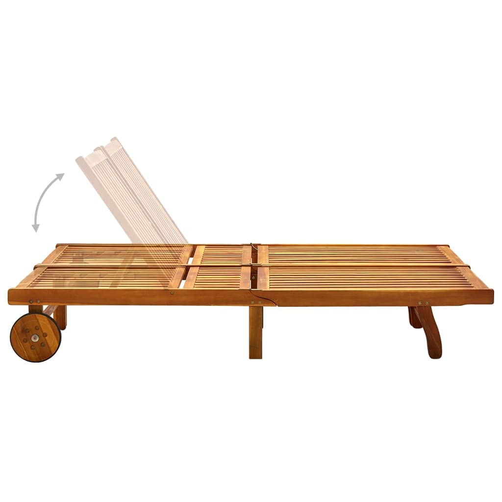 vidaXL Tumbonas 2 Personas Hamaca Doble Cama Salón Diván Asiento Piscina Playa Jardín Patio Terraza Balcón Exterior Muebles Madera Maciza de Acacia