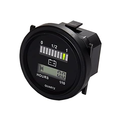 HonorMeet 12V/24V 36V 48V/72V Golf Cart Battery Meter,Lead Acid Battery Level Indicator,Charging Reminder,Resettable Hour Meter for Golf Cart Club Car Forklift Go-Kart Motorhome Electric Car Go-Kart. Cover