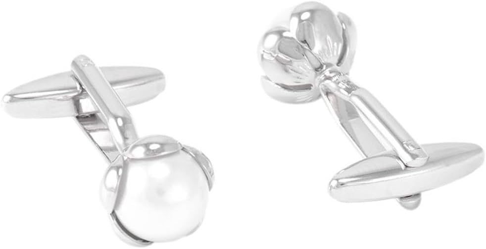 Men's and Women's White Pearl Cufflinks Business French Shirts Shirt Cuff Cuff Nails