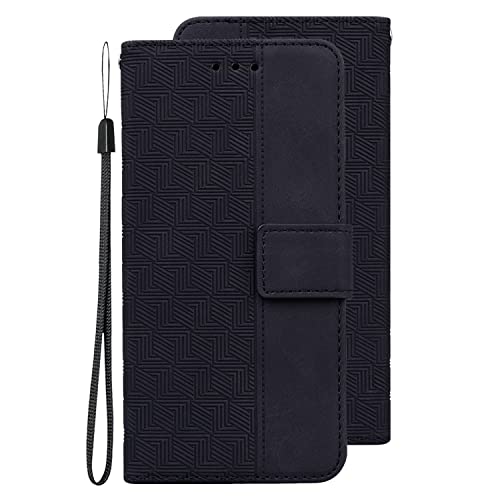 Pochette de Téléphone en Cuir pour Samsung Galaxy J2 Core,Coque Motif Géométrique en Relief Antichoc Résistant aux Chocs Clapet,Solide Mince Etui Bourse...