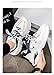 Men's Casual Sports Shoes with Breathable mesh Surface, Thick Sole, wear-Resistant, Anti-Slip and Fashionable for Outdoor use (White and Blue,6.5)