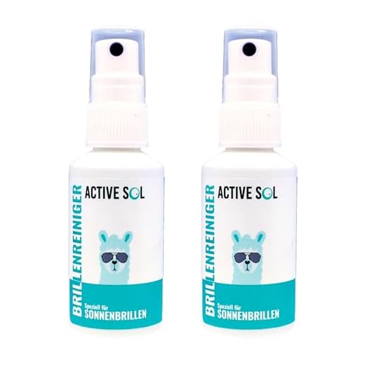 ActiveSol Detergente specifico per occhiali da sole – 2 flaconi spray da 50 ml – lucentezza senza striature, profumo neutro – Spray per la pulizia degli occhiali Made in Germany