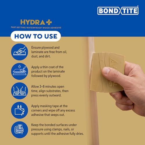 Image of Hydra+, 1Kg | Fast-setting, Wood Working Adhesive | Anti-bubble Crosslinked Technology | Excellent Coverage | Waterproof | Suits All Climatic Conditions