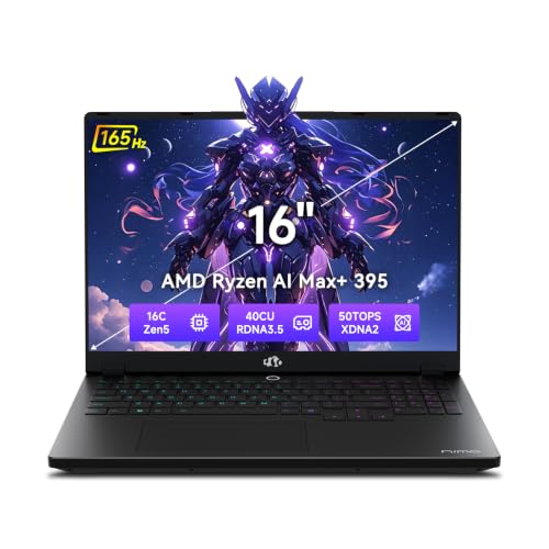 Image of NIMO 2026 16 inch AMD Ryzen AI Max+ 395 Laptop, 128GB LPDDR5x RAM, 1TB SSD