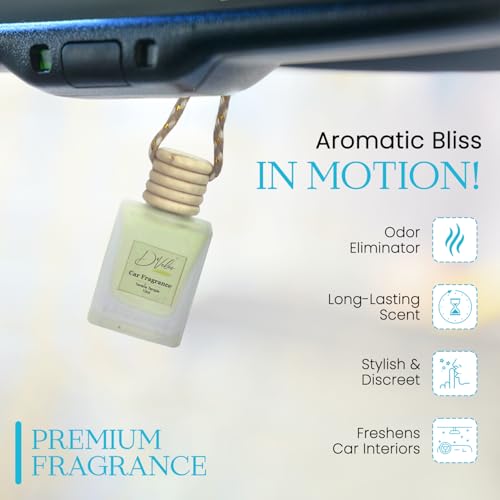 Image of D'Velas 40ml Car Freshener Diffuser Set - Long-Lasting Upto 120 Days | Serene Temple | No Paraben | 10ml Wooden Lid Bottle with 30ml Refill | Perfume Diffuser | Odor Eliminator for Car Interior