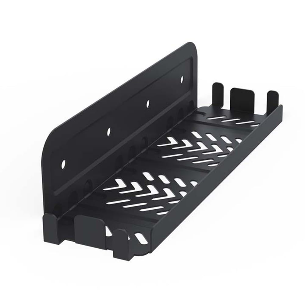 Staffa da parete per Nintendo Switch 2, supporto per console salvaspazio con controller e spazio per giochi, struttura in ferro + ABS, 8 x 5 x 22 cm, nero