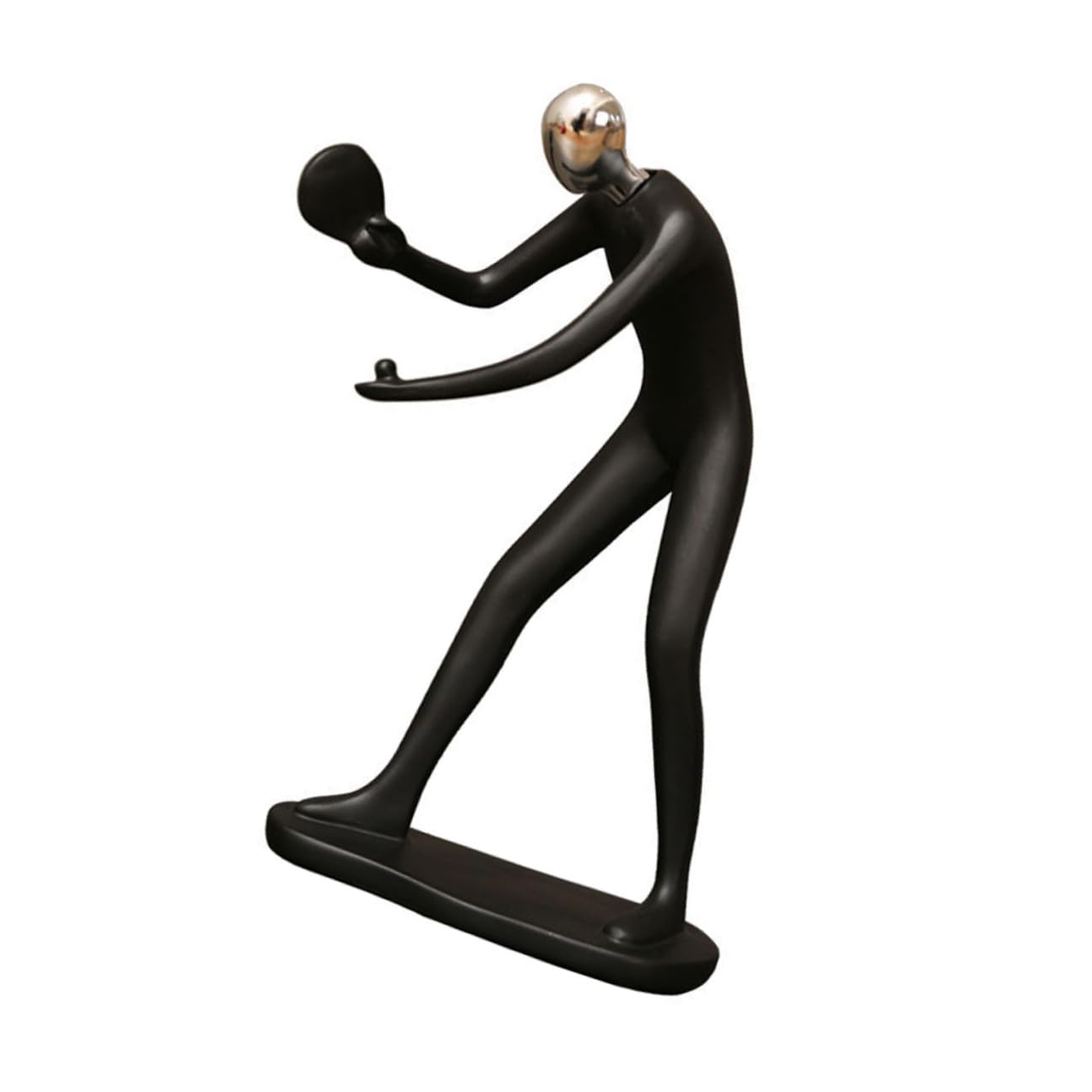 Sculpture abstraite joueur de tennis de table déco bureau chic
