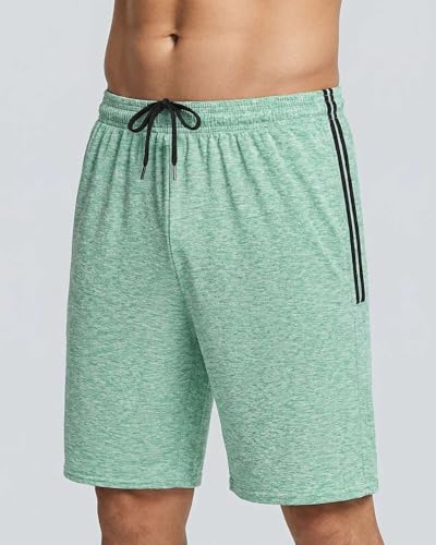 Image of Real Essentials Men's 5 Pack: 9 inch Dry-Fit Shorts - Athletic Gym, Workout, Basketball, Running, Casual Lounge Active Pockets