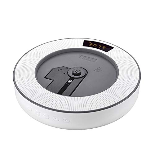 CD-spelers Draagbare CD-speler met Bluetooth, Wall Mountable Home Audio Boombox met afstandsbediening USB MP3 CD-speler Herhaal leermachine (Color : Black)