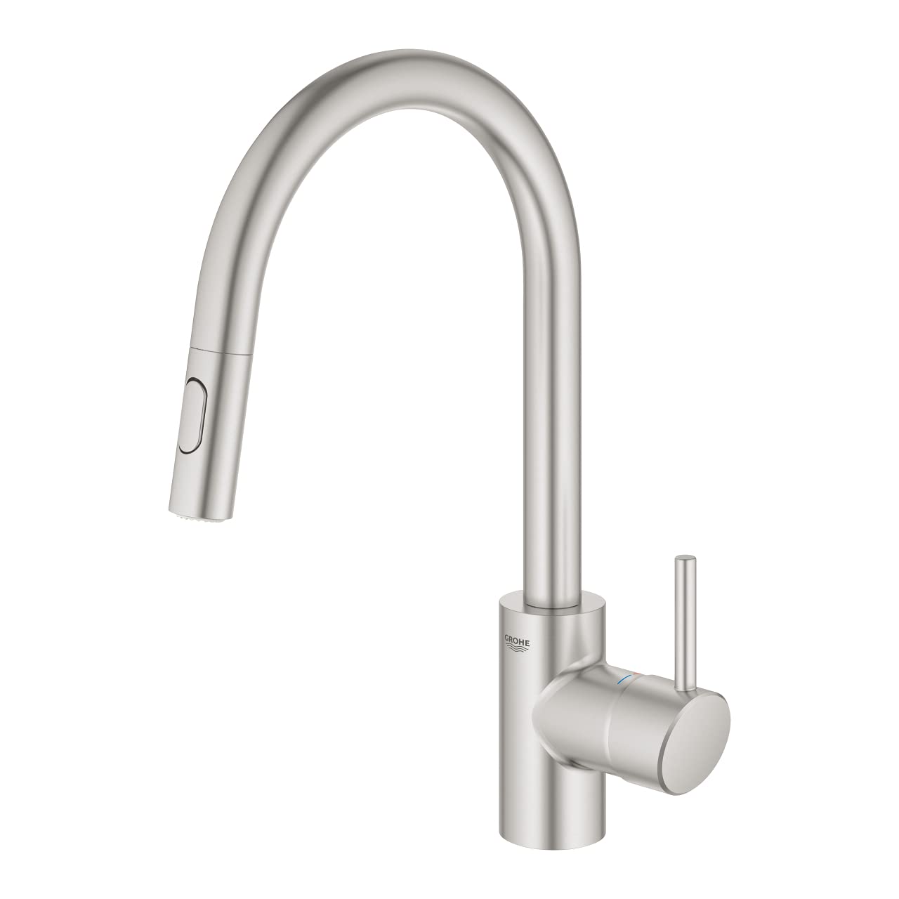 Grohe Rubinetto Miscelatore Monocomando per Lavello, Grigio (Satinato), Alta Pressione 31483DC2