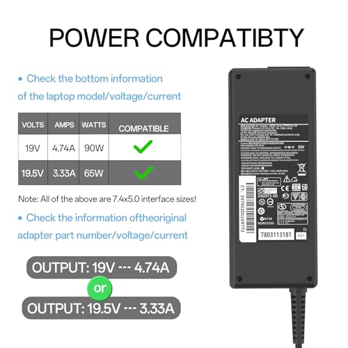 90W 4.74A AC Adapter Fit for HP L40098-001 All-in-One Desk 22 24 27 G1 ProDesk 400 600 G1 G2 G3 G4 G5 G6 Desktop Mini PC EliteDesk 800 G2 G3 G4 G6 G8 Power Supply