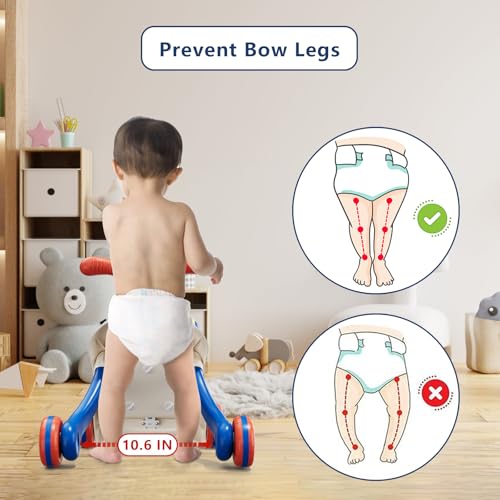 image for QDRAGON 3 in 1 Baby Walker and Activity Center for Boy, Learning to Wa