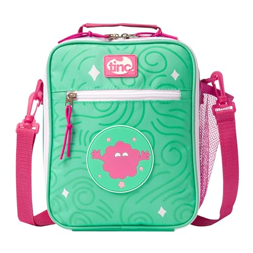 Tinc Kids Insulated Lunch Bag for Boys & Girls With Adjustable Strap & Bottle Holder, Mint Green