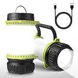 LE LED Camping Lantern Rechargeable, Brightest Flashlight with 500LM, 4 Light Modes, 2600mAh Power Bank, IPX4 Waterproof, Perfect for Hurricane Emergency, Outdoor, Hiking and Home, USB Cable Included