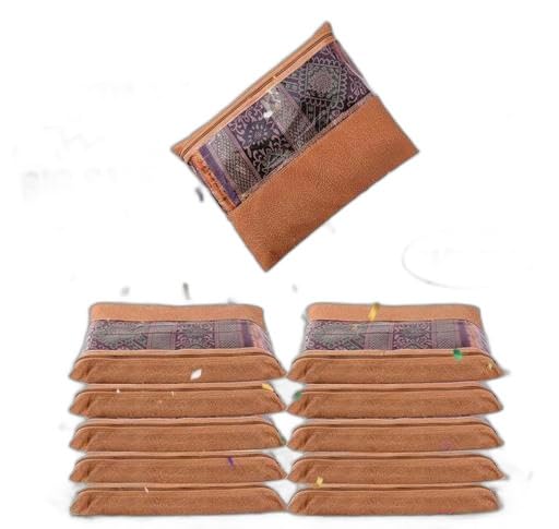 PACK OF 6 | Large Non-Woven Saree Covers For Storage/Saree Bags with Zip/Multi-Purpose Lehenga Storage Bag/Clothes Covers for Dresses/Sarees/Lehengas|PAN-P1452