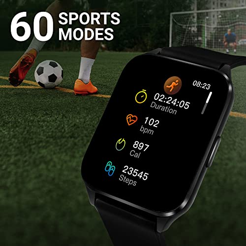 New-Fastrack-Reflex-Beat-169-UltraVU-Display500-Nits-Brightness60-Sports-Modes247-Heart-Rate-MonitorSpO2-MonitorSleep-TrackerIP68-Water-ResistantMusic-Camera-Control