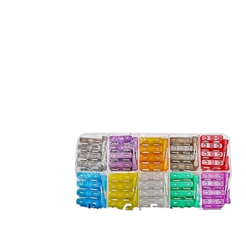 Fusibles lame automobile assortis 2A à 40A avec boîte plastique et clip extracteur
