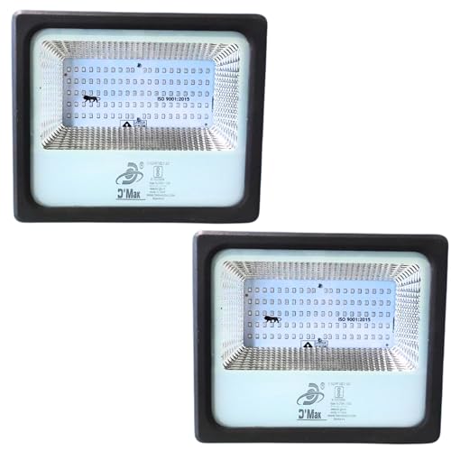 Image of D'Mak 100 Watt LED Flood Light Grey Body Down Chock Waterproof IP65 for Outdoor Purposes (2, Blue)