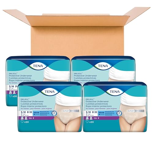 TENA ProSkin Small-Medium Nude-Colored Adult Female Moderate, 80 ct | Designed for maximum absorbency. This underwear is 100% breathable which helps maintain your skin's natural moisture balance - image 7