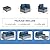 Shintenchi 7 Pieces Outdoor Patio Furniture Sets, Patio Sectional Sofa Couch, Gray PE Wicker Furniture Modular Patio Conversation Sets Patio Sofa with Washable Cushions, Aegean Blue