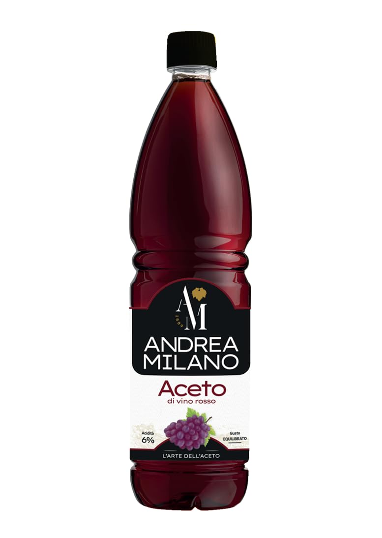 Andrea Milano Aceto Di Vino Rosso Red Wine Vinegar, 1000 ml
